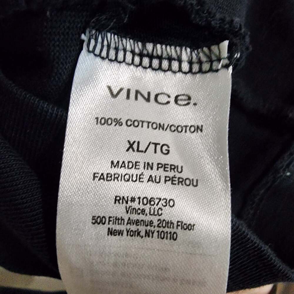 Vince. Black 100% Cotton Short Sleeve Tie-Waist T-Shirt Mini Dress XL - Picture 8 of 10